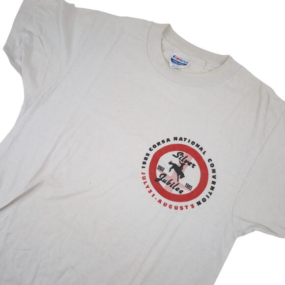 Vintage Corsa Chevrolet Corvair Owner Club 1985 Jubilee T Shirt - Picture 2 of 10